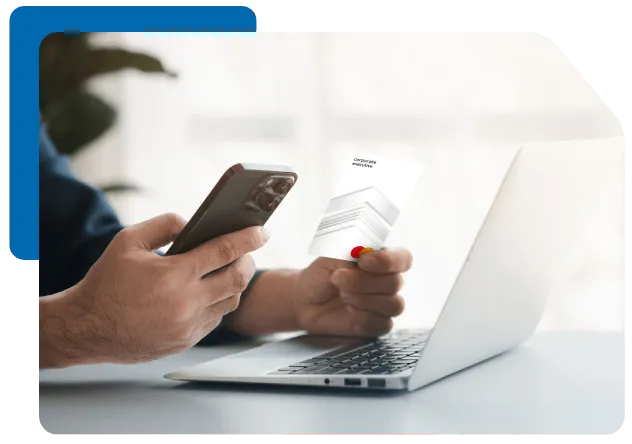 a man making a purchase on his mobile phone